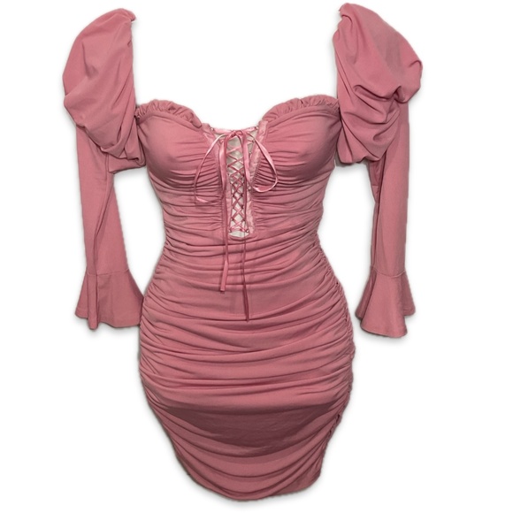 Fashion Nova Dresses & Skirts - Pink Queen Ruched Mini Dress